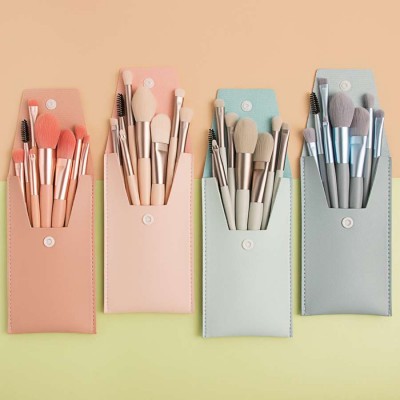 Buy Again new selling custom logo 8 pcs cute girly makeup brushes 2021