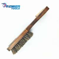 100% horse hair brush solid wood grip with leather strap best for garment care