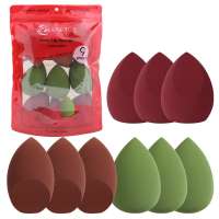 ENERGY Makeup Sponge Cosmetic Blender Puff for Liquid Foundation powder Latex free OEM Customized Logo Green Wine Red Brown