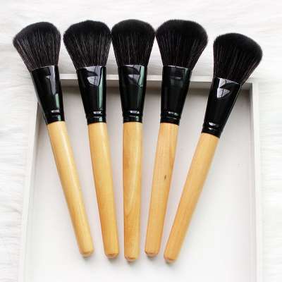 Wholesale professional single cosmetic makeup tool Contouring blush dense bamboo powder make up brush