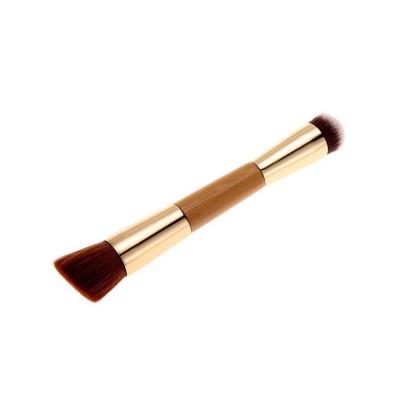 private label buffer 'high-density seamless big large flat top circle double sided foundation brush bamboo