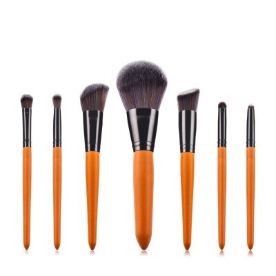 2020 unique luxury bulk 7 pcs eco friendly oem set custom logo quality bamboo make up brush