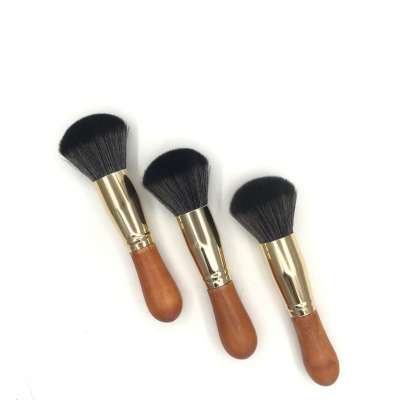 Best beauty needs angular oem face small single face makeup mini powder brush bamboo for makeup