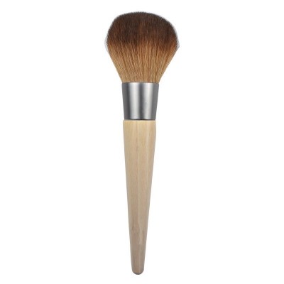 Eco friendly facial flat loose bronzing big size body beech large cosmetic bamboo handle powder brush