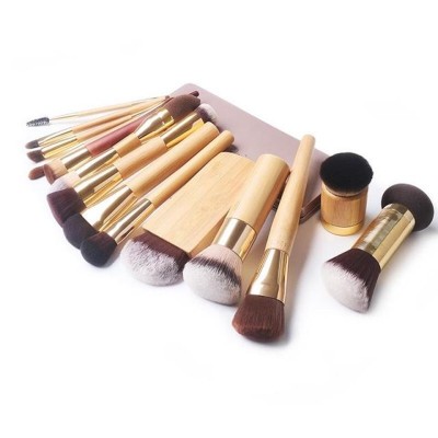 wholesale new shape Unique professional custom private label vegan bamboo makeup brushes