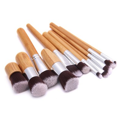 Best selling detail multifunction vegan custom professional private label makeup brush bamboo with bag