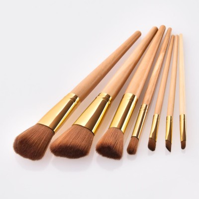 Private labe7pcs professional beauty tools cosmetic bamboo brush set for women makeup